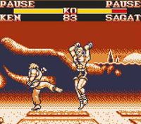 une photo d'Ã©cran de Street Fighter 2 sur Nintendo Game Boy